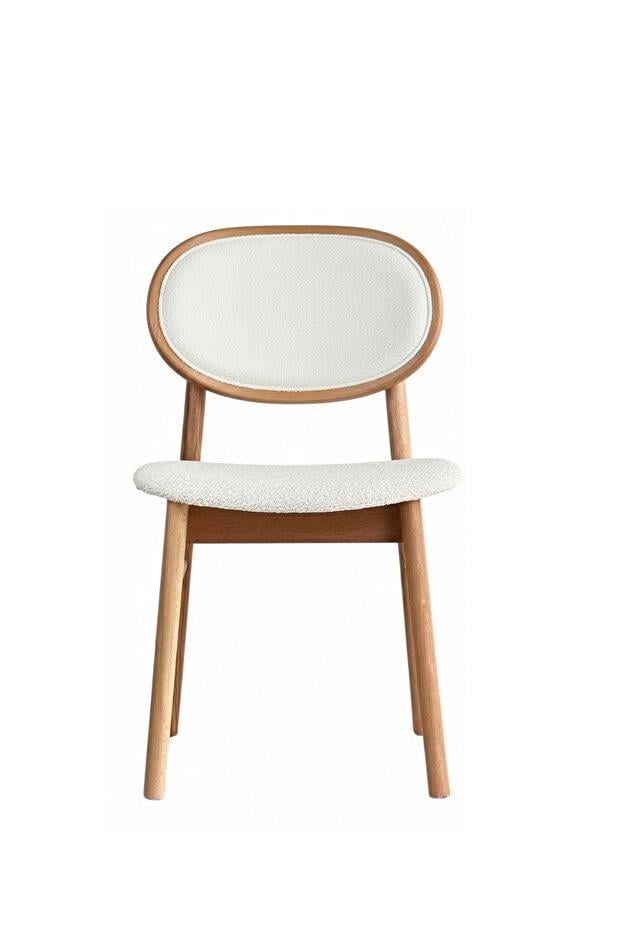 Woodenbend Medin Natural Ahşap Kayın Ağacı Döşemeli Sandalye Modern İskandinav Set