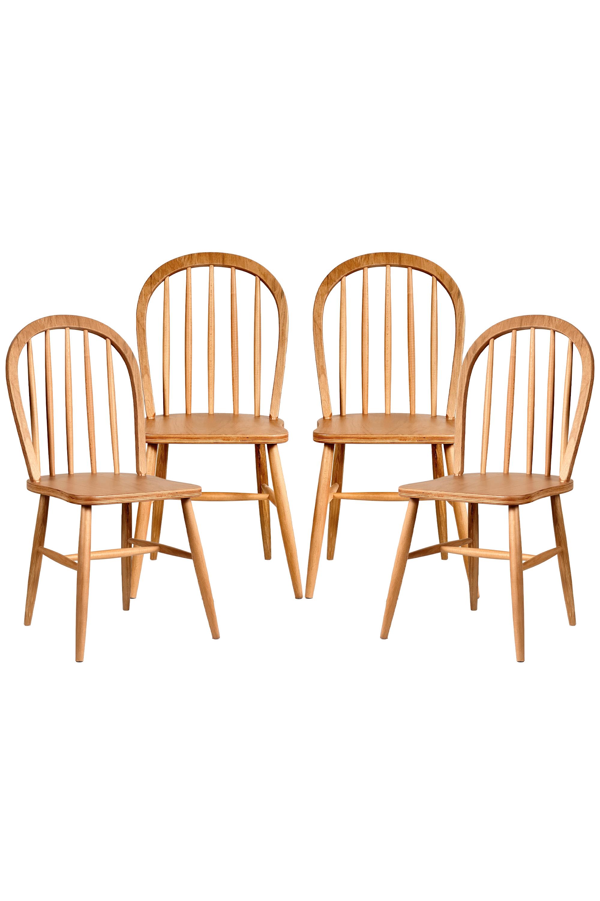 (Woodenbend Milena Natural Kayın Sandalye – Ahşap Detaylı El İşçiliği ( 4 adet )