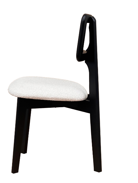 Woodenbend Mirla Hazeranlı Siyah Hazeran Siyah Sandalye ( 2 Adet )
