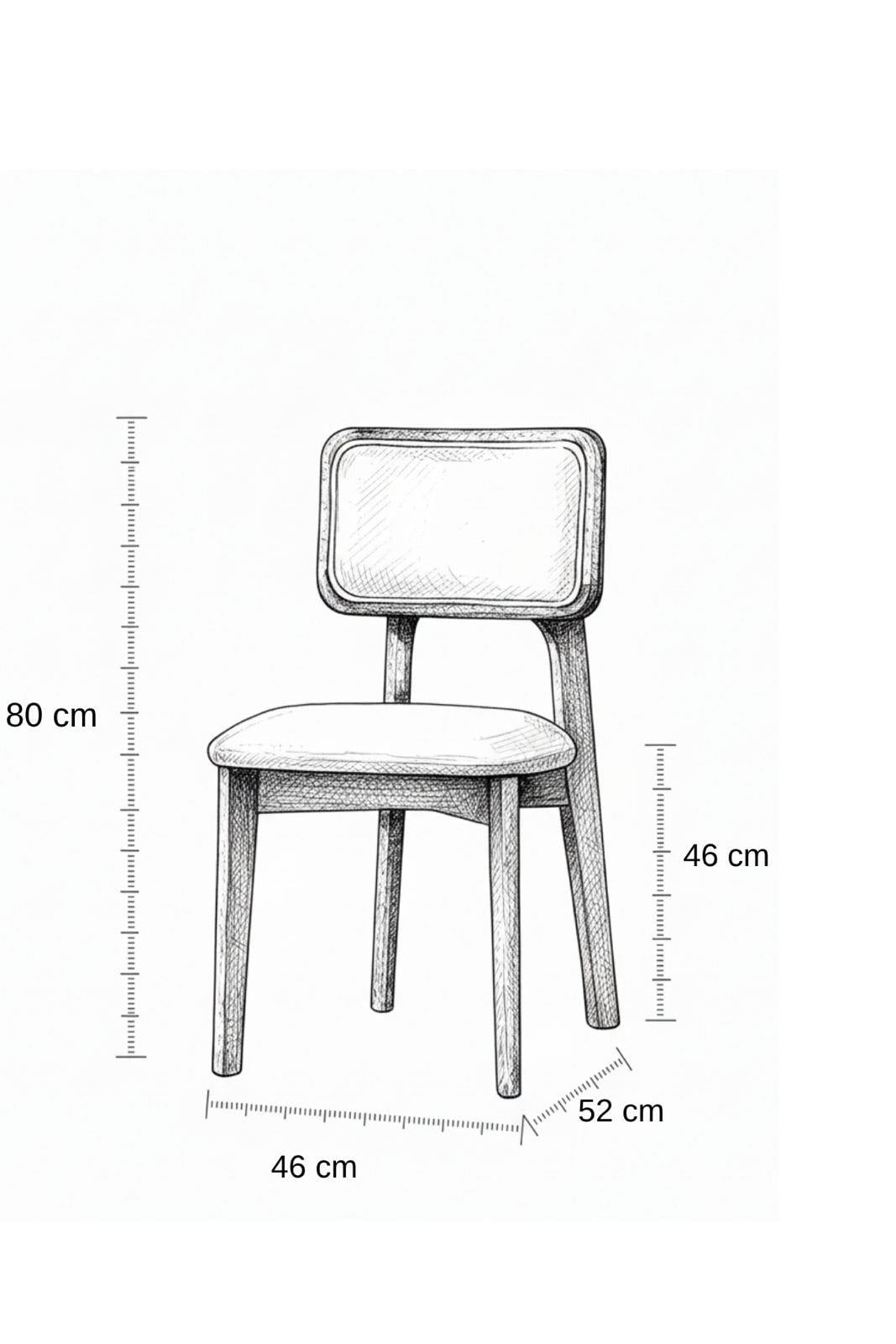 Woodenbend Mirla Natural Kayın Sandalye – Hazeran Detaylı El İşçiliği ( 2 adet)