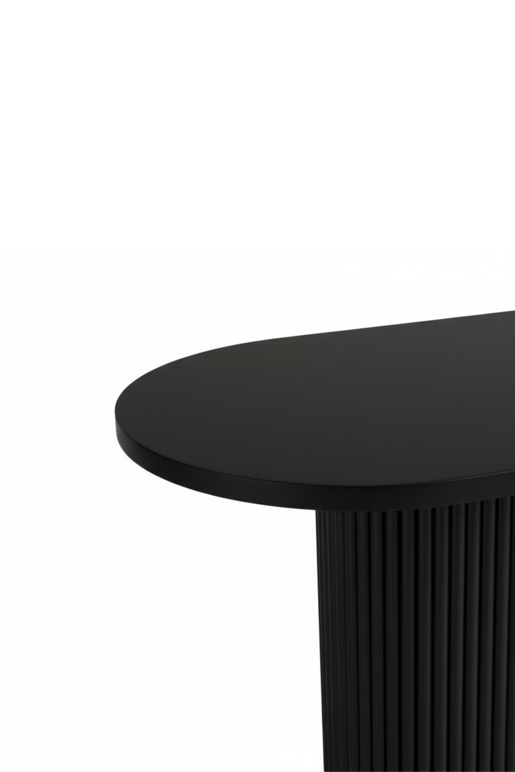 Woodenbend Mirla 80x130 Oval Mat Siyah Ahşap Yemek Masası Takımı – 4-6 Kişilik Hazeran Sandalyeli Modern ve Minimal Masa Seti