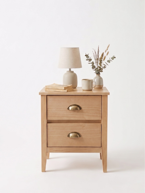 Woodenbend Mono Ahşap Naturel Rustik Komodin Country Klasik Tarz El İşçiliği