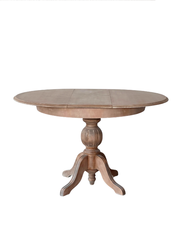 Woodenbend Orlando Eskitme Açılır Ahşap Mutfak Masası 100x100 cm – Açıldığında 100x130 cm, Vintage Yemek Masası