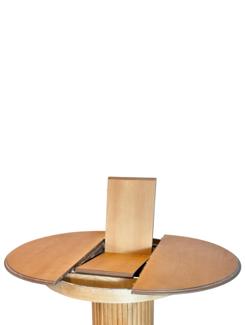 Woodenbend Paul Açılır Natural 100x100/130 cm Ahşap Yemek Masası Takımı – 4 Sandalyeli Kayın Masa Seti