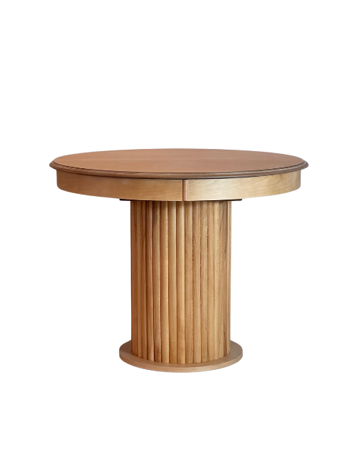Woodenbend Paul Açılır Natural 100x100/130 cm Ahşap Yemek Masası Takımı – 4 Sandalyeli Kayın Masa Seti