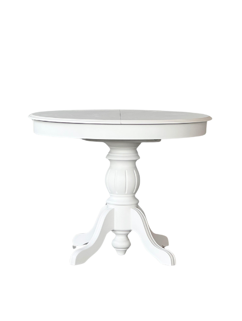 Woodenbend Roma Beyaz Ahşap Açılır Masa 100x100
