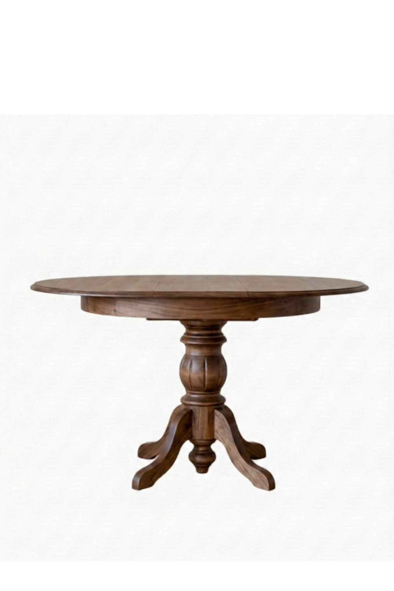 Woodenbend Roma Ceviz Rengi Yuvarlak  Açılır Masa 100x100 – 100x130 İskandinav Bohem Tarzı