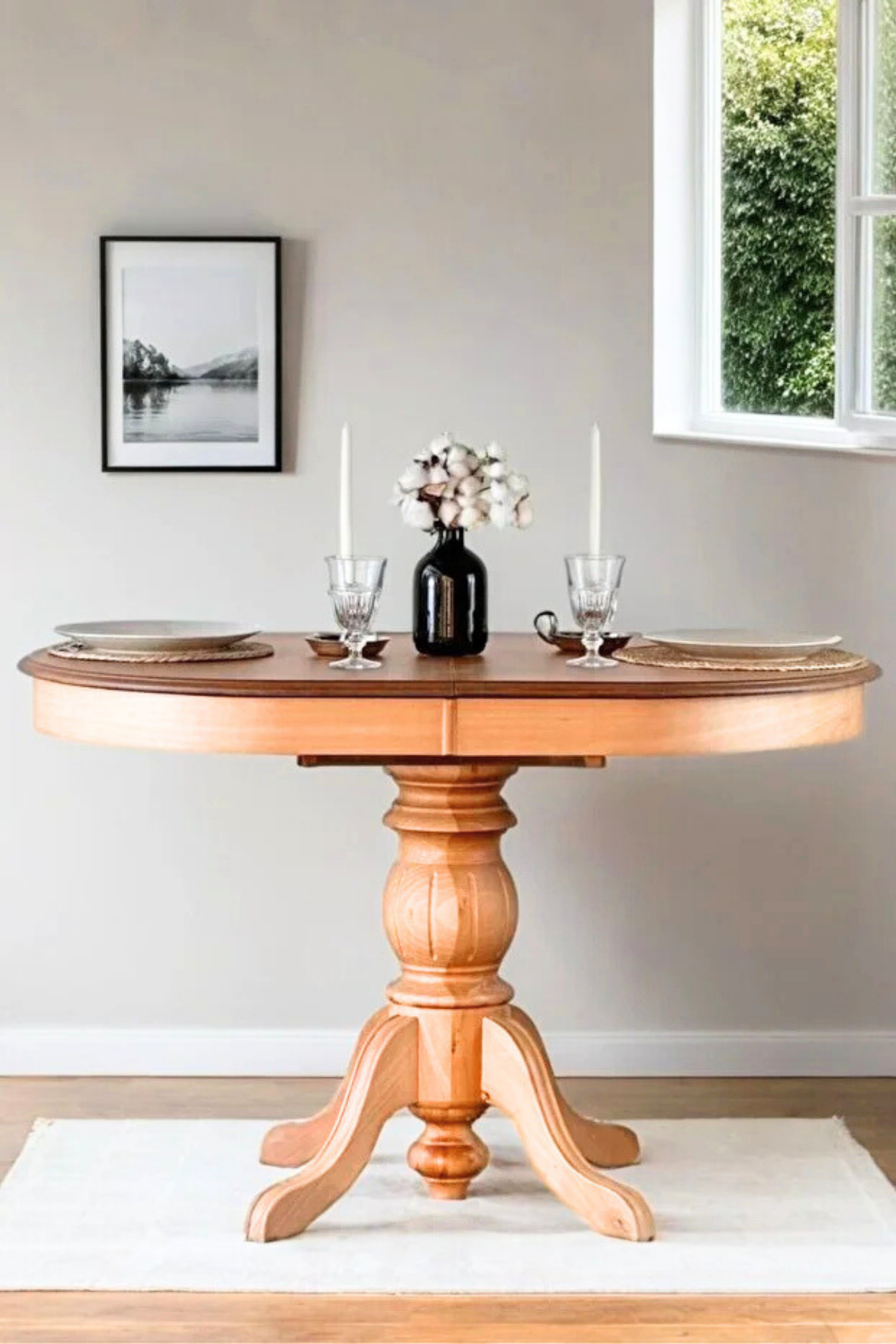 Woodenbend Ronya 80x120 Açılır Oval Natural Ahşap Yemek Masası Takımı – 4-6 Kişilik Döşemeli Sandalyeli Modern ve İskandinav Masa Seti (80x150 Açılabilir)