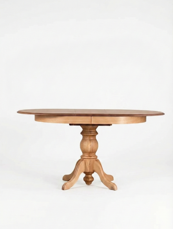 Woodenbend Ronya Natural Ahşap Oval Açılır Masa 80x120