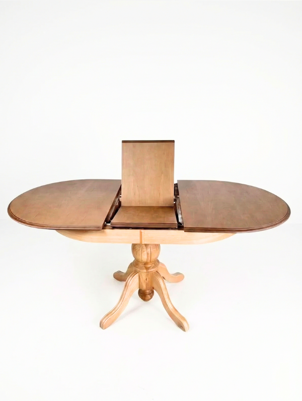 Woodenbend Ronya Natural Ahşap Oval Açılır Masa 80x120
