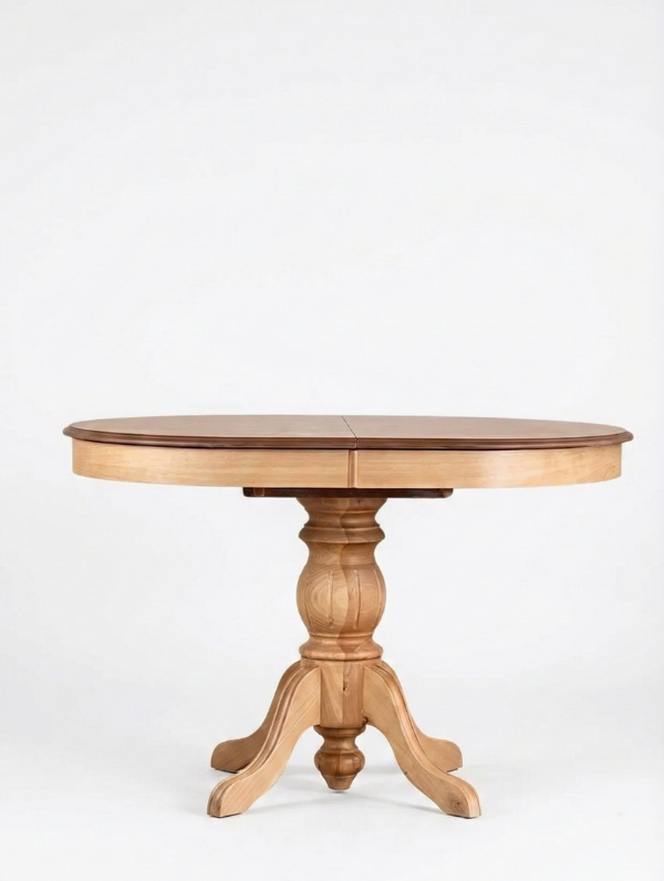 Woodenbend Ronya Natural Ahşap Oval Açılır Masa 80x120