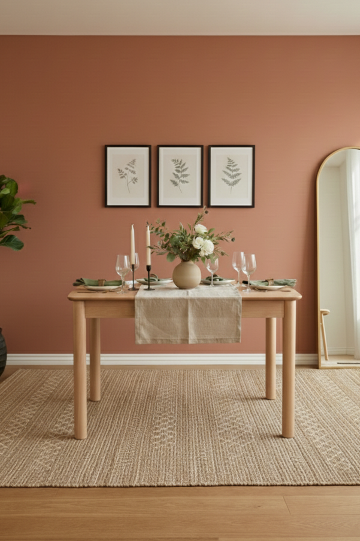 Woodenbend Helen Natural Açılır  Ahşap Yemek Masası Takımı 80x120 / 80x150 cm | 4 Hazeran Sandalyeli Kayın Ahşap İskandinav & Country Masa Seti