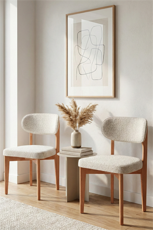 Adel Natural 80x130 cm Oval Ahşap Yemek Masası Takımı 4 Kişilik – İskandinav Modern Tasarım, Konforlu Sandalyeli