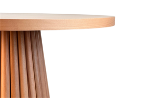 Woodenbend Andre Yuvarlak Natural 100 cm Ahşap Yemek Masası Takımı – Hazeran Sandalyeli 4 Kişilik Masa Seti