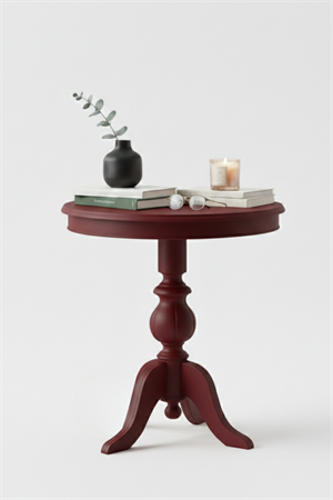 Arden Kırmızı Fiskos Yan Sehpa – 60x60x62 cm Modern Minimalist Sehpa, Salon ve Oturma Odası İçin Şık Dekoratif Sehpa