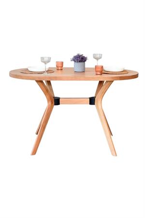 Arlen Natural Ahşap Yemek Masası 80x130 cm – İskandinav Tarzı Modern Mutfak Masası