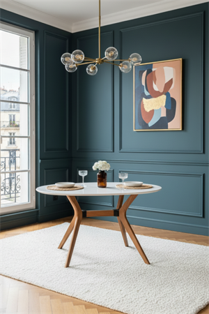 Arlen Natural  Beyaz Ahşap Yemek Masası 80x130 cm – İskandinav Tarzı Modern Mutfak Masası