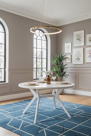 Arlen Oval Beyaz Masa Takımı 80x130 cm – 4 Doğal Hazeran Sandalye, Kayın Ağacı İskandinav