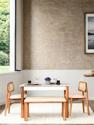 Woodenbend Arya Açılır Natural Bençli Mutfak Masa Sandalye Takımı 80x120 