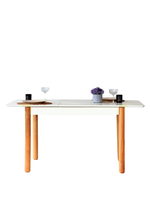 Woodenbend Arya Açılır Natural Mutfak Masası 80x120