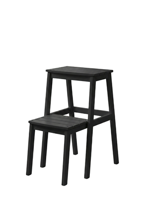 Bianco Siyah Mat Tabure Merdiven  – Çok Amaçlı Basamaklı Tabure, Modern Tasarım 36x40x54 cm