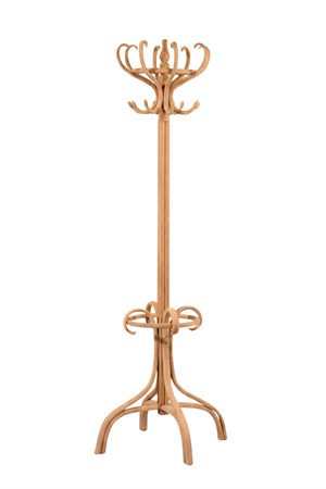 Class Natural Ahşap Ayaklı 8li Thonet Askılık – Ahşap Gövdeli Modern Vestiyer Askı – 