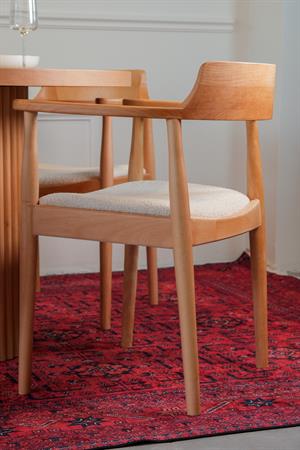 Woodenbend Eva Yuvarlak Natural 100 cm Ahşap Yemek Masası Takımı – Ahşap Sandalyeli 4 Kişilik Masa Seti