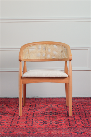 Woodenbend Florida Natural Kollu Kayın Sandalye – Ahşap Hazeran Detaylı El İşçiliği