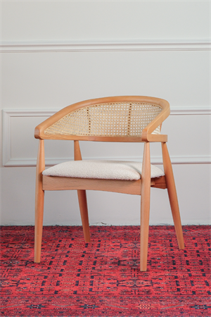 Woodenbend Florida Natural Kollu Kayın Sandalye – Ahşap Hazeran Detaylı El İşçiliği