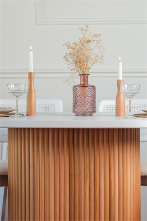 Woodenbend Mirla Natural Beyaz  80x130 cm Oval Yemek Masası – Bohem & İskandinav Tarz