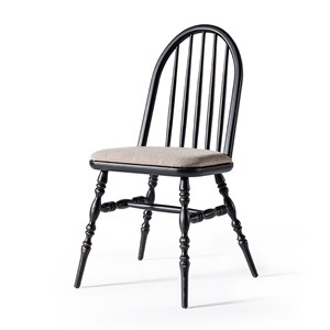 Woodenbend Laura Eskitilmiş Siyah Ahşap Sandalye