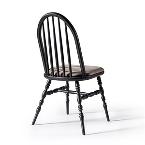 Woodenbend Laura Eskitilmiş Siyah Ahşap Sandalye