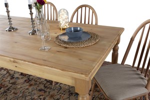 Woodenbend Laura Dikdörtgen Masif Ahşap Natural 80x160 cm Natural Ahşap Yemek Masası Takımı – Ahşap Sandalyeli 4 Kişilik Masa Seti