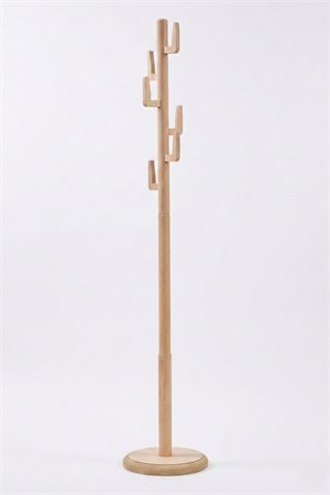 Woodenbend Leonor Natural Masif Kayın Ahşap Askılık 178 cm | Klasik Country & İskandinav Tarz Dekoratif Ayaklı Elbise Askılığı Portmanto