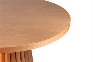 Woodenbend Luis Yuvarlak Natural 100 cm Ahşap Yemek Masası Takımı – Hazeran Sandalyeli 4 Kişilik Masa Seti