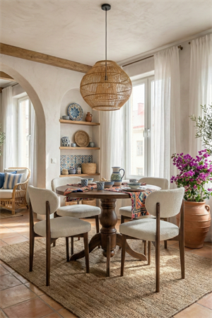 Merlon Ceviz Rengi 100 cm Yuvarlak 4 Kişilik Ahşap Yemek Masası Takımı – Ceviz Renk