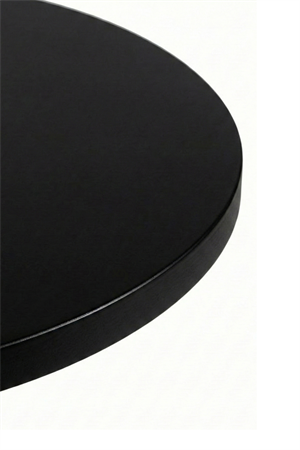 Merlon Siyah Mat Lake 100 cm Yuvarlak 4 Kişilik Ahşap Yemek Masası Takımı – Siyah Renk