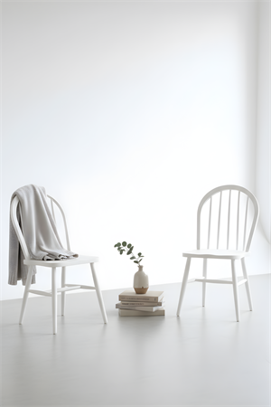 Milena Beyaz Ahşap Sandalye (2 adet )