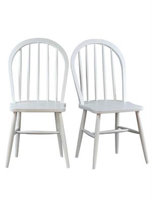 Milena Beyaz Ahşap Sandalye (2 adet )