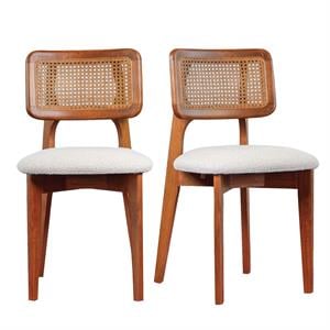 Woodenbend  Mirla Ceviz Kayın Sandalye – Hazeran Detaylı El İşçiliği ( 2 adet)