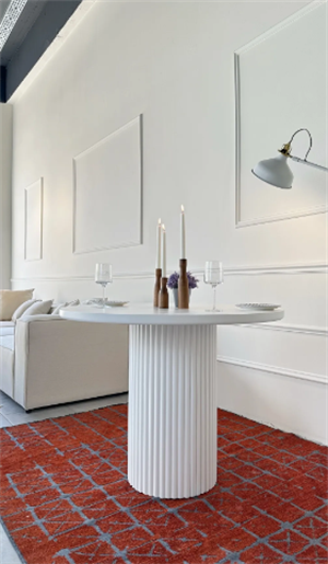 Woodenbend Mirla Beyaz 100 cm Yuvarlak Yemek Masası – Bohem & İskandinav Tarz