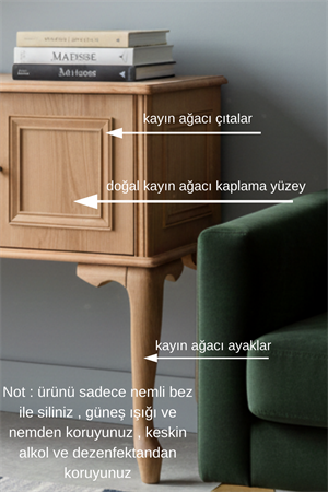 Woodenbend Olivia Natural Ahşap Konsol 130 cm | Kayın Kaplama Modern Çok Amaçlı Şık Konsol