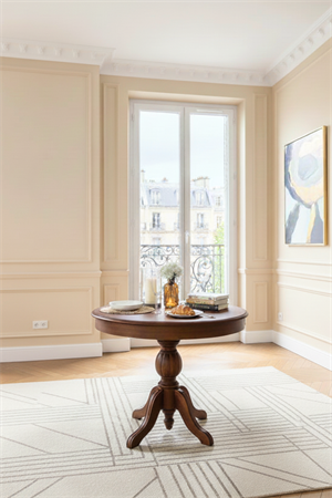 Woodenbend Orlando Yuvarlak Ceviz Rengi Açılır Ahşap Masa Sandalye Takımı 100x100 cm – Açıldığında 100x130 cm