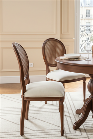 Woodenbend Orlando Yuvarlak Ceviz Rengi Açılır Ahşap Masa Sandalye Takımı 100x100 cm – Açıldığında 100x130 cm