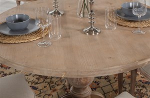 Woodenbend Orlando Eskitme Masif Masa 120x120 cm – Country Tarzı