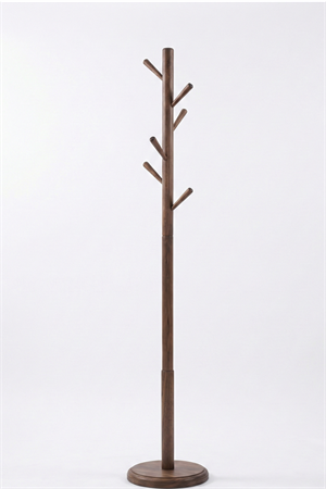 Woodenbend Rama Ceviz Masif Kayın Ahşap Askılık 178 cm | Modern İskandinav & Klasik Bohem Tarz Dekoratif Ayaklı Elbise Askılığı