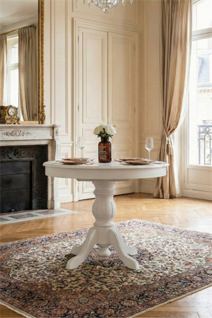 Raymond Beyaz Ahşap Açılır 4 Sandalyeli Mutfak Masa Takımı 100x100 – Açıldığında 100x130 cm, Bohem İskandinav Masa Takımı