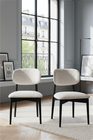 Raymond Siyah Ahşap Açılır 4 Sandalyeli Mutfak Masa Takımı 100x100 – Açıldığında 100x130 cm, Bohem İskandinav Masa Takımı