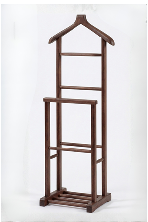 Servant Ceviz Rengi Çiftli Dilsiz Uşak 50x34x130 cm Elbise & Ceket Askısı