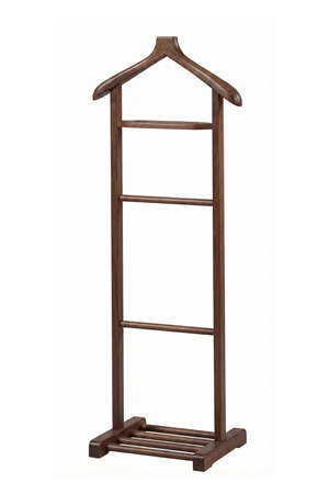 Woodenbend Stone Tekli Dilsiz Uşak Ceviz  Rengi Masif Kayın Ahşap Askılık 130 cm | Modern Country & Rustik Ceket Pantolon Askı Standı